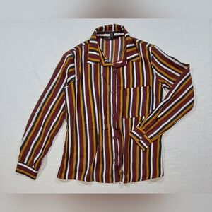Forever 21 Striped Multicolor Shirt